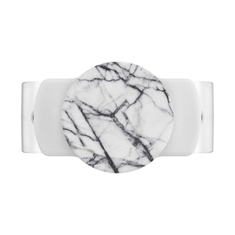 PopGrip Slide Stretch Dove White Marble with Rounded Edges | Popsockets