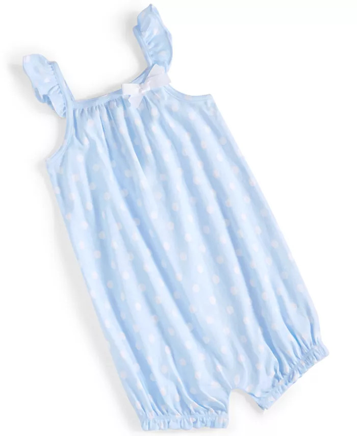 First Impressions Baby Girls Dot Romper Sunsuit, Created for Macy's - Macy's | Macys (US)
