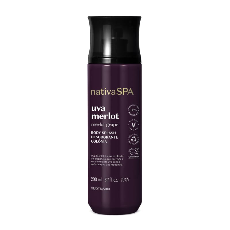 Body Splash Desodorante Colônia Nativa Spa Uva Merlot 200ml | O Boticário | oBoticario (BR)