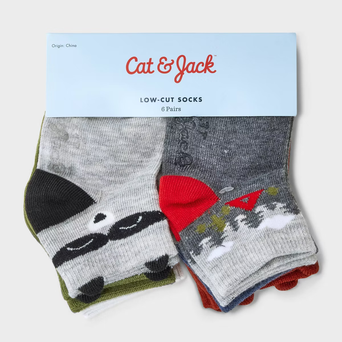 Baby Boys' 6pk Critter Ankle Socks - Cat & Jack™ 12-24M | Target