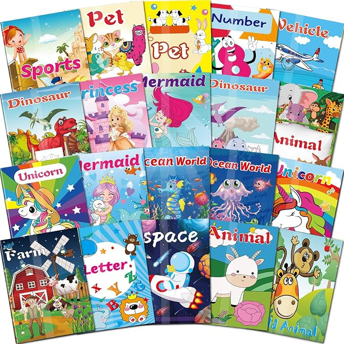 Kalysky 20Pack Coloring Books for Kids Ages 4-8 (5.1 x 7 inch),Mini Coloring Books for Kids Party... | Amazon (US)