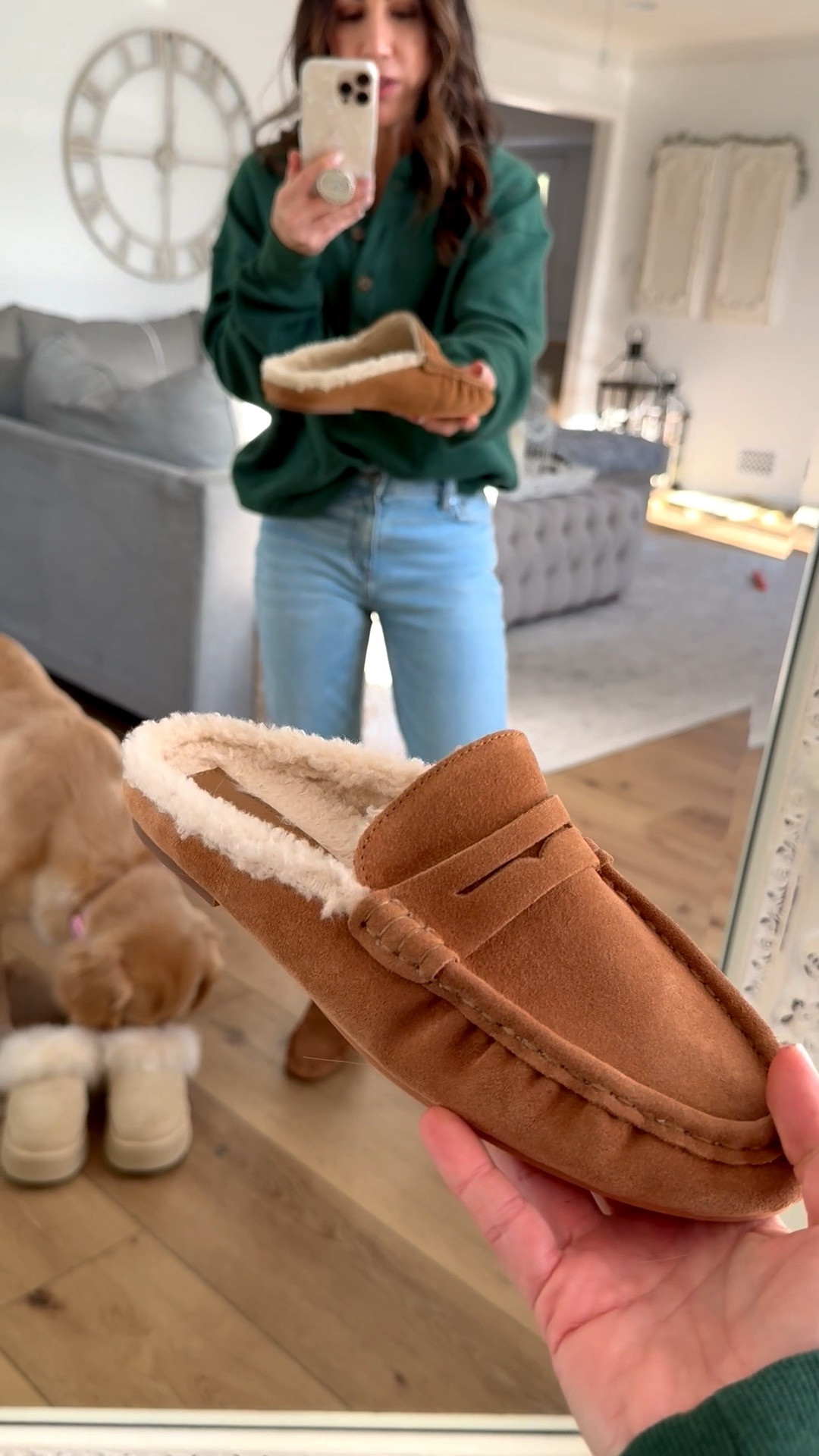 Mules tts. Sherpa Henley small. Jeans 0 X- short

#LTKFindsUnder50 #LTKSaleAlert #LTKFindsUnder100