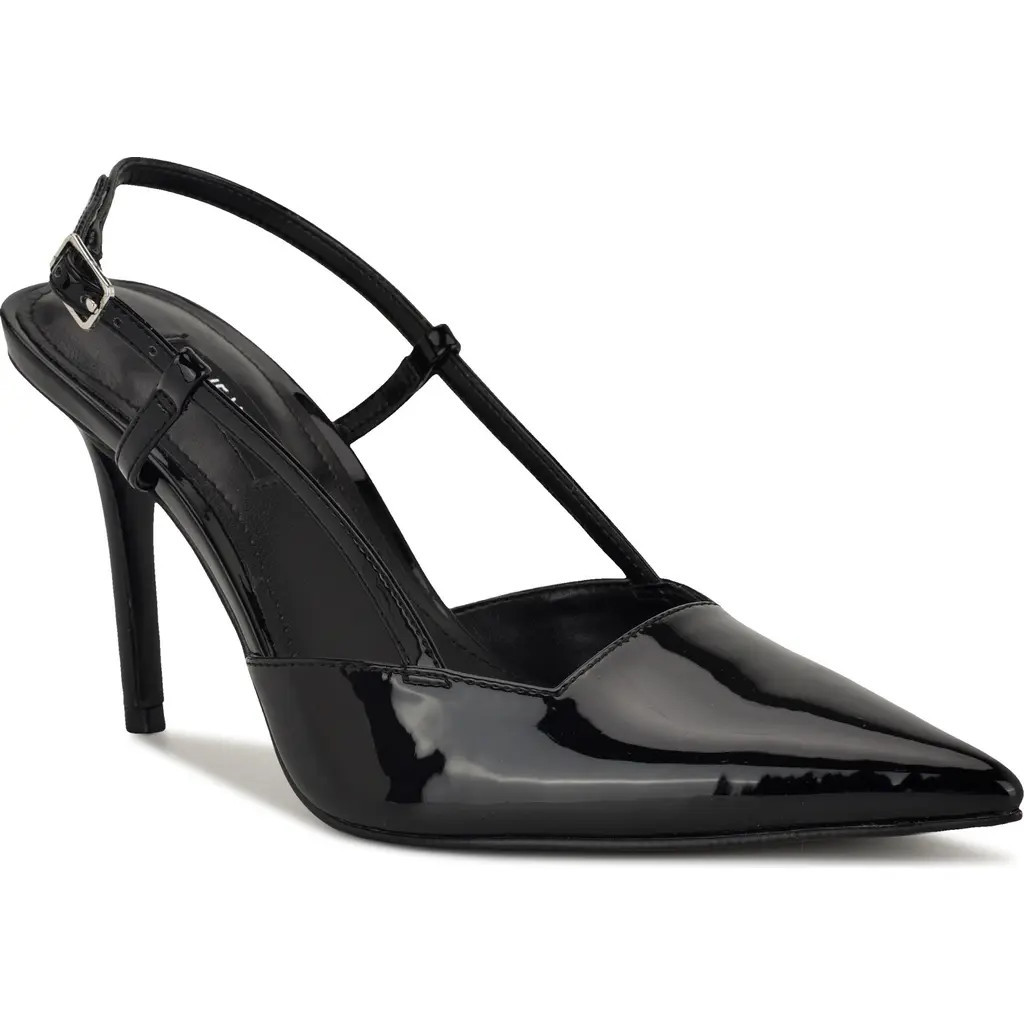 Nine West Mianda Pointed Toe Slingback Pump in Black at Nordstrom, Size 9.5 | Nordstrom