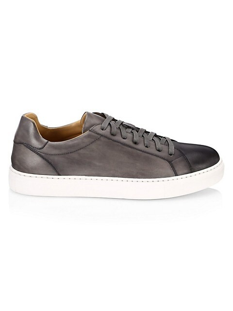 COLLECTION BY MAGNANNI Burnished Leather Lace-Up Sneakers | Saks Fifth Avenue