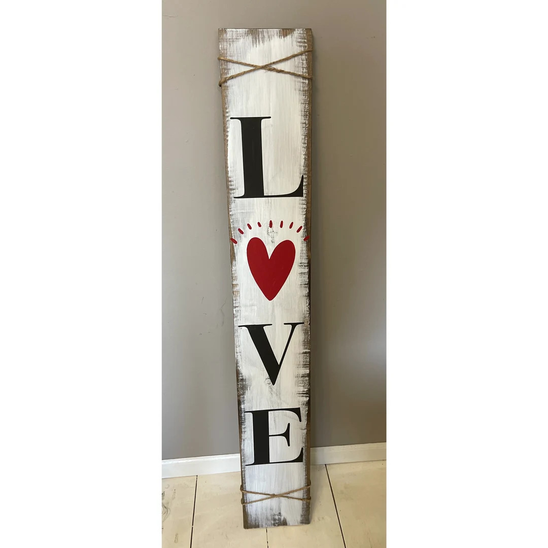 LOVE Valentines Porch Sign | Welcome Sign | Front Door Entry - Etsy | Etsy (US)