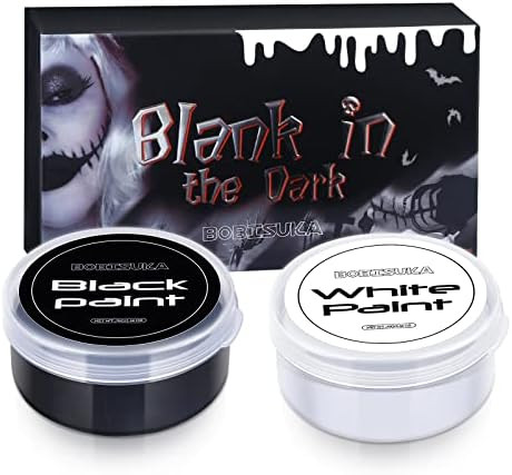 BOBISUKA Halloween Cosplay SFX Makeup Black + White Face Body Paint Special Effects Makeup Kit Dr... | Amazon (US)