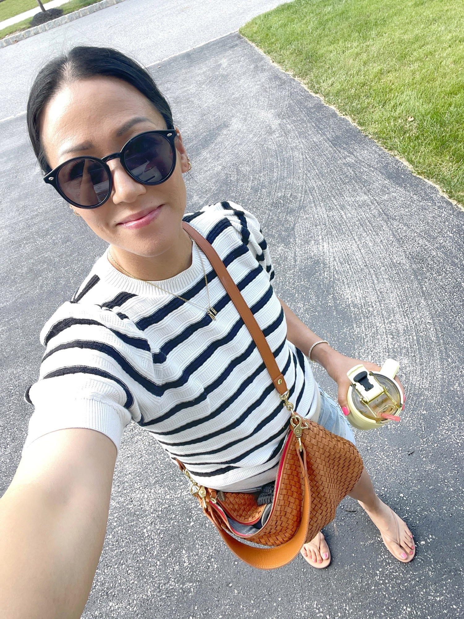 Exact top is older
Size medium I. Shorts
Sandals are true to sizesize

#LTKSaleAlert #LTKFindsUnder50 #LTKOver40