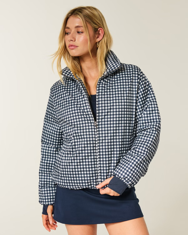Zip-Up Pattern Puffer Jacket | Hollister (US)