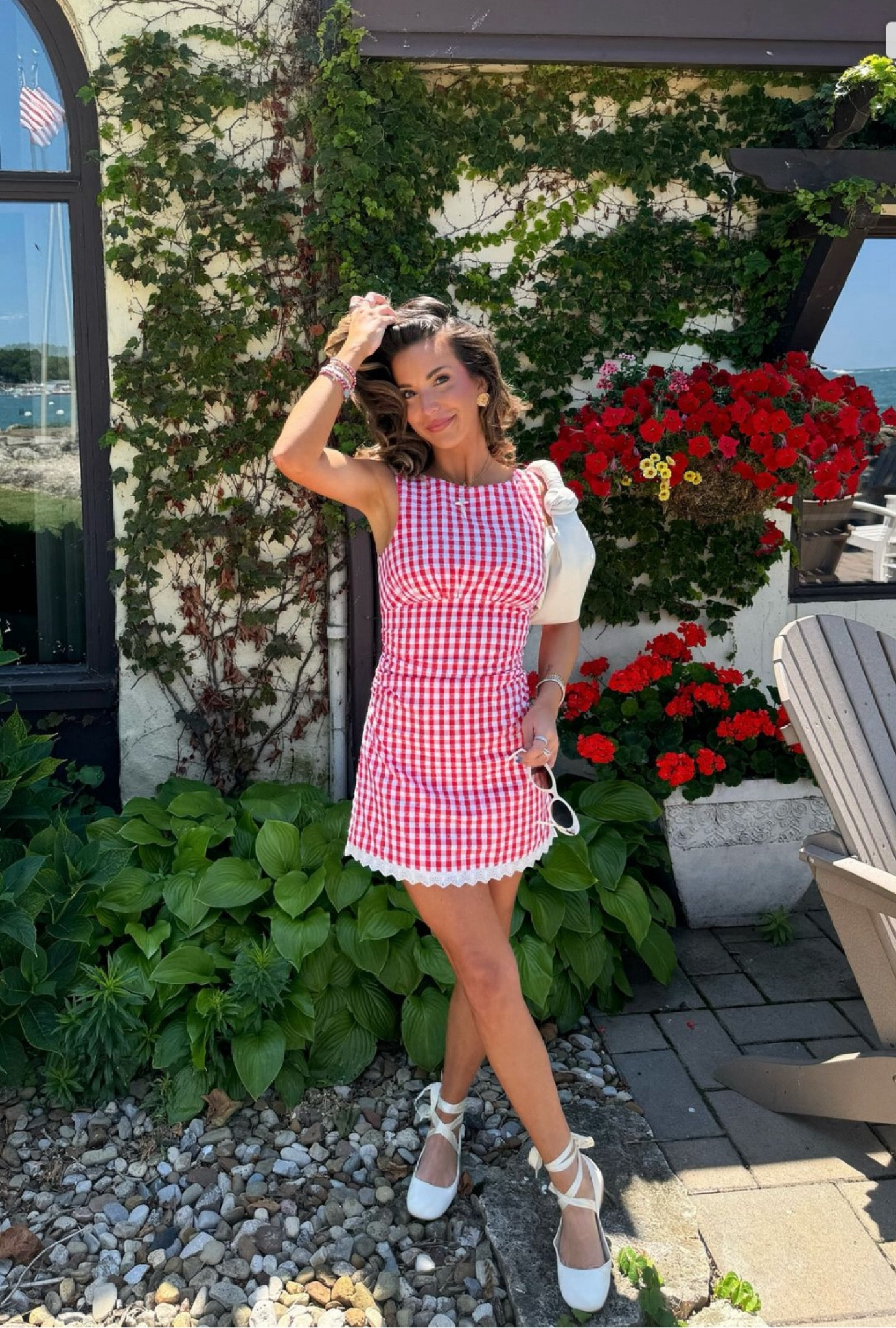 knee length dresses for ladies Red Cord Balloon Sleeve Peggy Mini Dress main image 0
