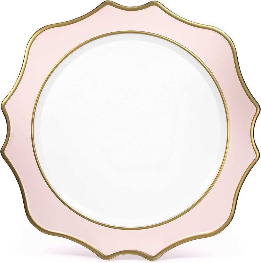 " OCCASIONS " 10 Pieces Round 13'' Round Acrylic Plastic Wedding Chargers, Dinner Party Decoratio... | Amazon (US)