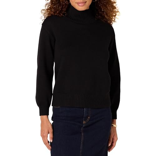 Amazon Essentials Womens Pull-Over Cotton Sweaters, Funnel-Neck, Available in Plus Size | Amazon (US)