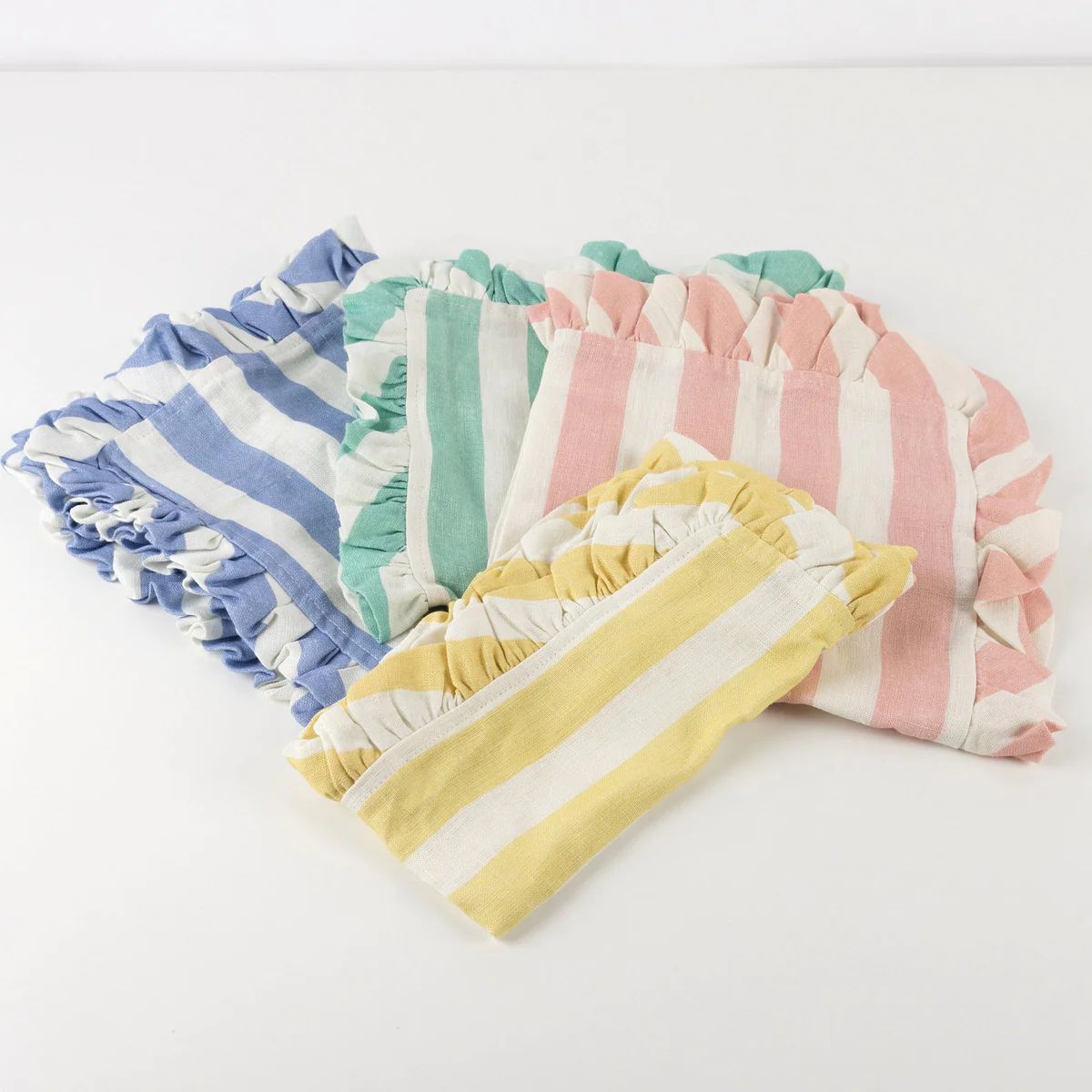 Stripe Ruffle Fabric Napkins (x 4) | Meri Meri
