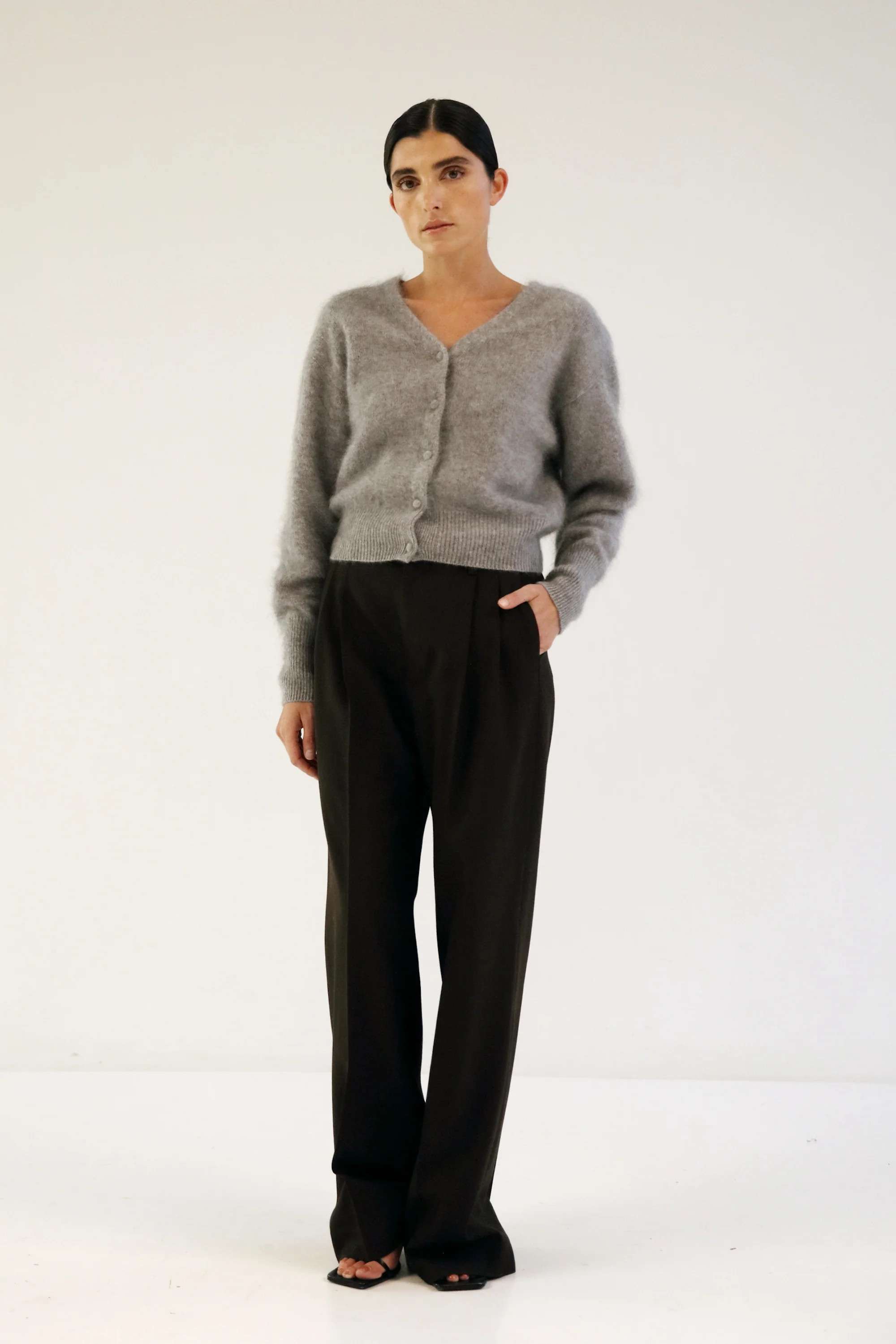 Esme Cardigan, grey | Almada Label