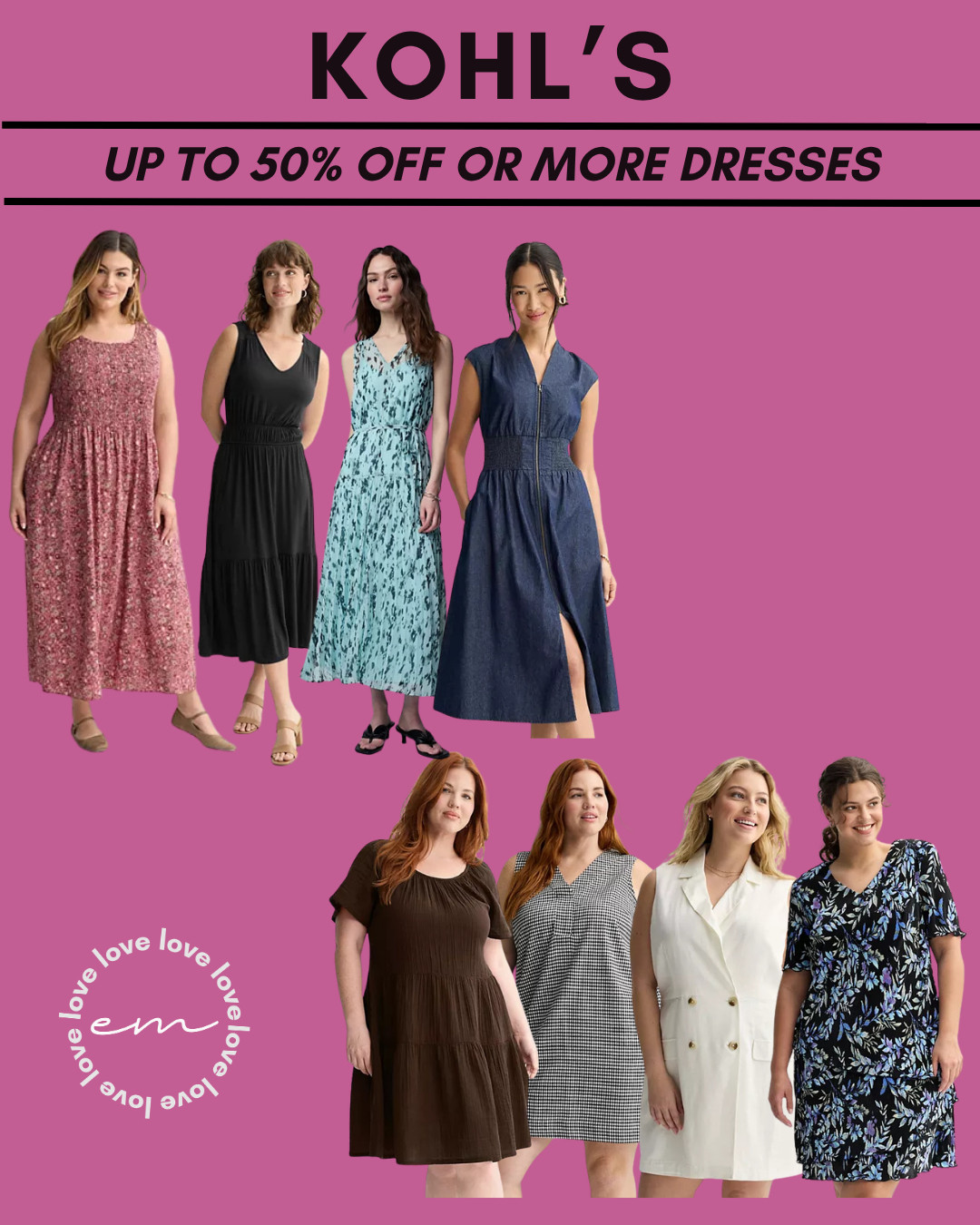 Kohl’s is slashing prices with up to 50% off (or more!) on women’s clearance dresses right now. I’ve rounded up some of the cute pieces I could find!

#KohlsClearance #DressSale #WomensDresses #ClearanceFinds #BudgetFashion 

 #LTKSaleAlert