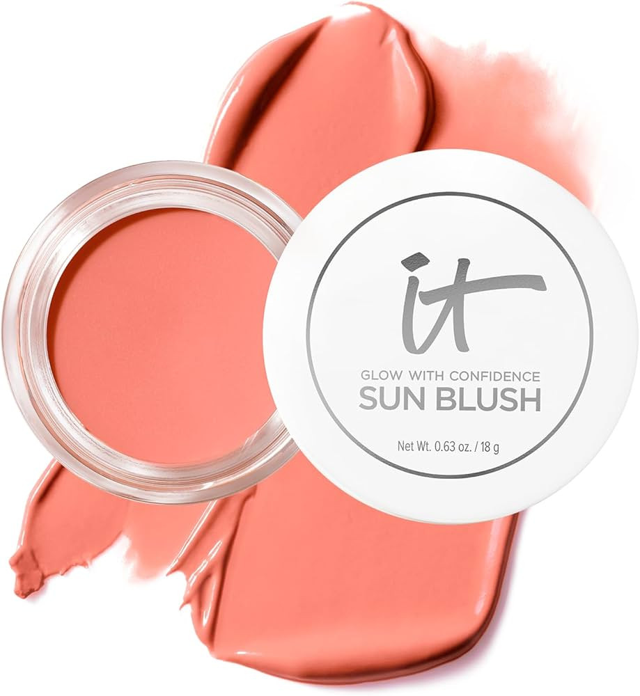 IT Cosmetics Glow with Confidence Sun Cream Blush - Blendable & Buildable Blush + Bronzer for a P... | Amazon (US)