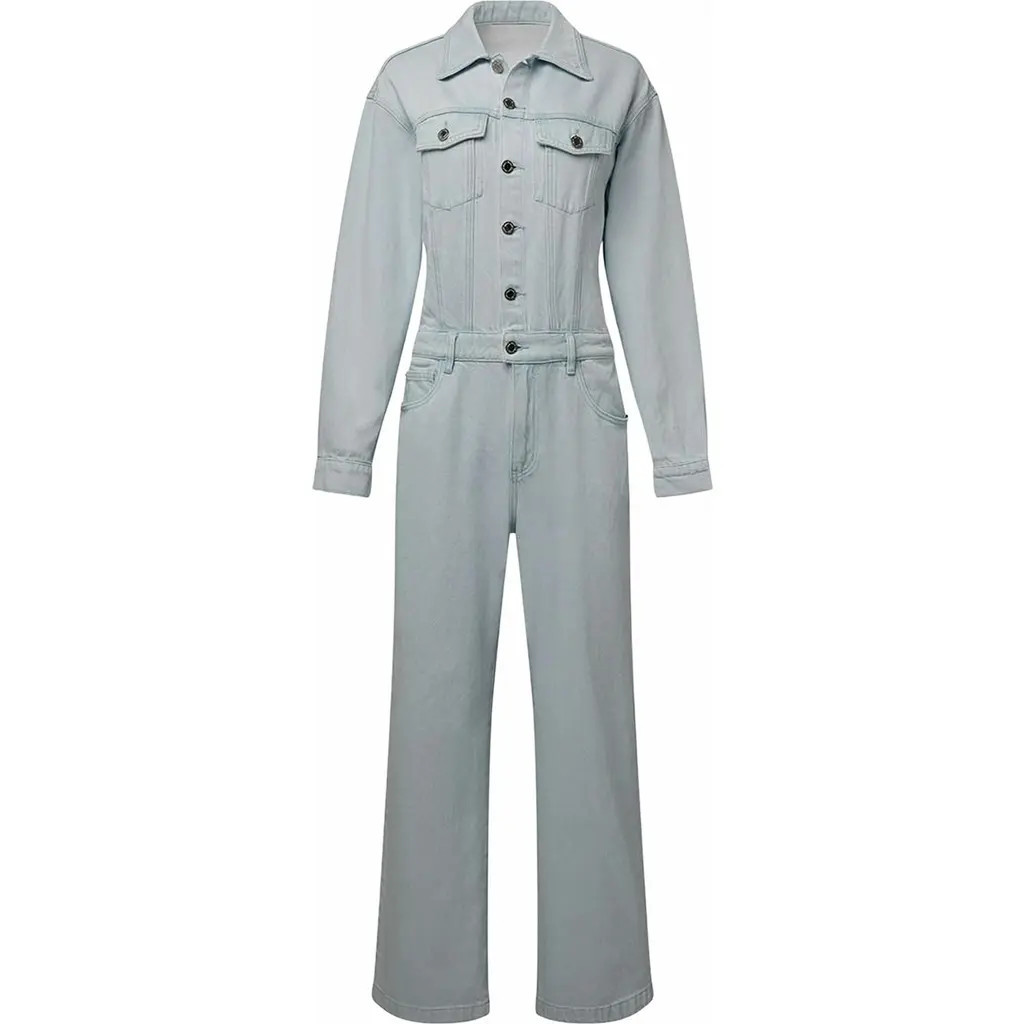 WeWoreWhat Relaxed Denim Jumpsuit in Super Light at Nordstrom, Size X-Small | Nordstrom