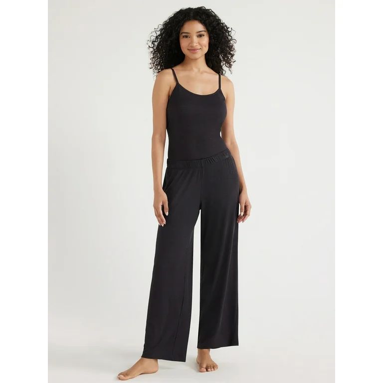 Joyspun Women's Ribbed Knit Pull On Sleep Pants, Sizes S to 3X | Walmart (US)