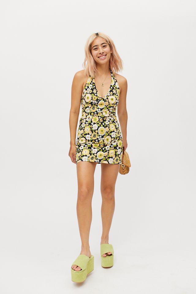 Motel Yvette Halter Dress | Urban Outfitters (US and RoW)
