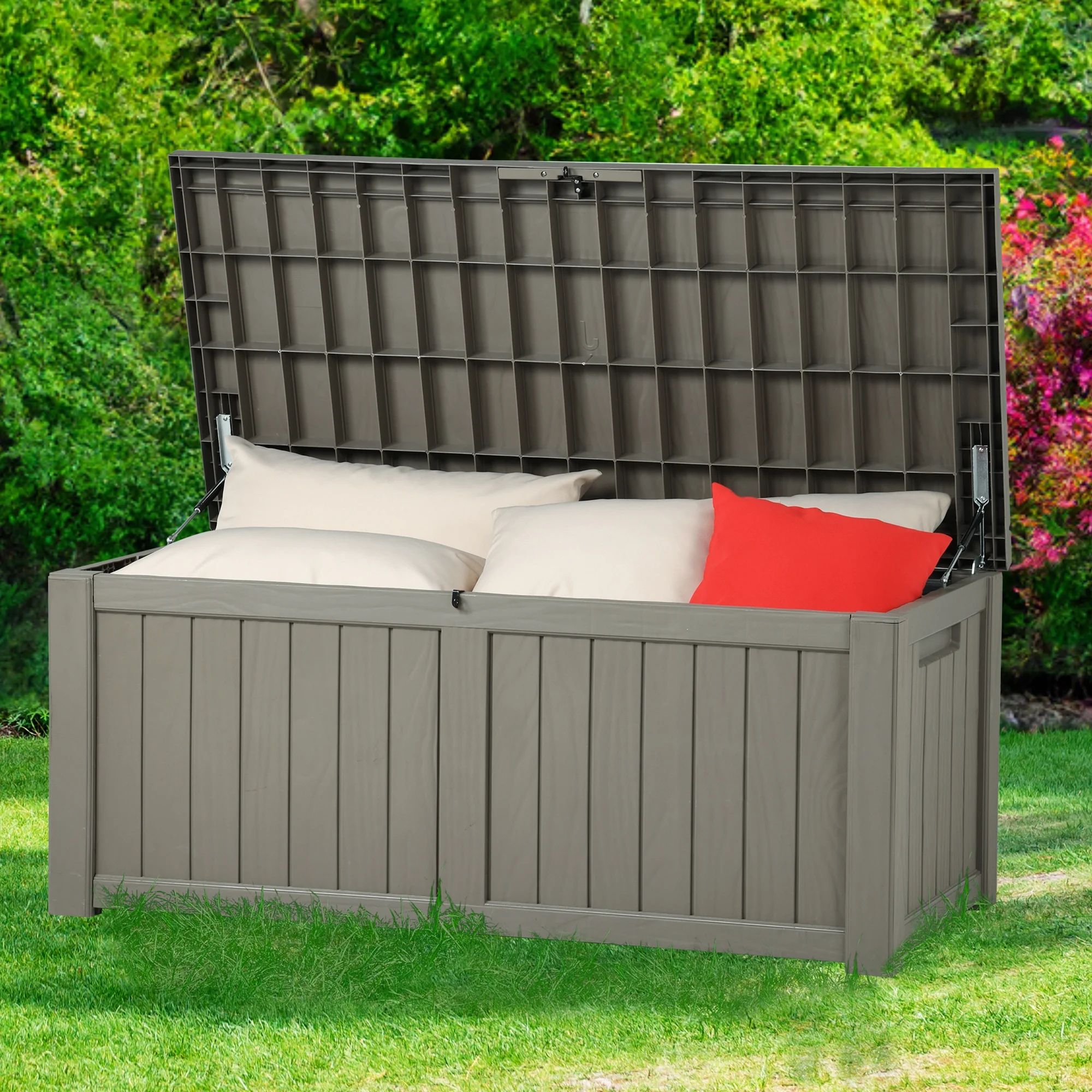 Dextrus 120 Gallon Spacious Outdoor Storage Deck Box, Premium Resin Container for Outdoor Cushion... | Walmart (US)