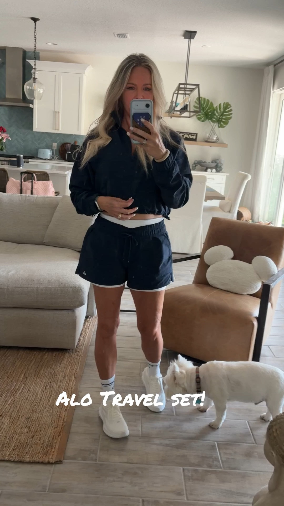 Road trip to Orlando/Disney calls for COMFY cute ✨🚗☀️

Wearing the navy Alumni set from Alo and it’s honestly the perfect travel day fit for long car rides, coffee stops, and Disney arrival days 👏

Layered the:
💙 Cropped 1/4 zip Alumni pullover
💙 Matching Alumni shorts

with:
🤍 white Airbrush high waisted shorts
🤍 Real Bra Tank underneath

Finished with:
👟 white Alo runners
🧦 white/navy throwback crew socks

Sporty, comfy, polished… and still cute enough to roll straight into Disney 😏☀️

Fit notes:
✨ Alumni set = XS
✨ white set = small

Everything linked in my LTK 🤍



#LTKTravel #AloYoga #RoadTripStyle #DisneyStyle #TravelOutfit #travelwithalo

#LTKdayinmylife #LTKTravel #LTKOver40