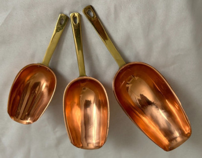 Copper 9.5" Measuring Scoops Set  Of 3 - 7oz-3oz-2oz | eBay US