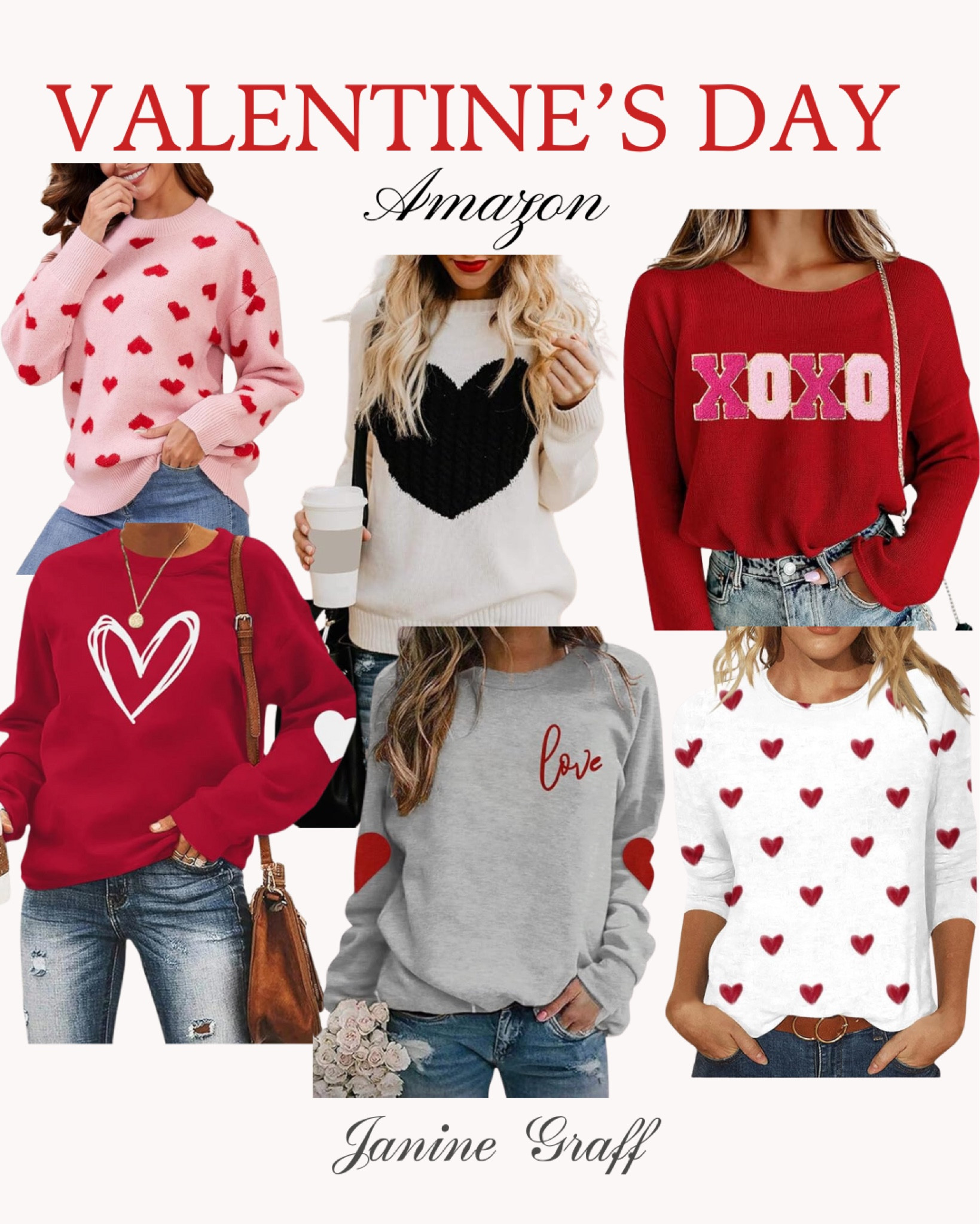 Valentine’s Sweaters and Tops❤️

Amazon Fashion
Amazon Finds

#LTKSeasonal #LTKStyleTip #LTKGiftGuide