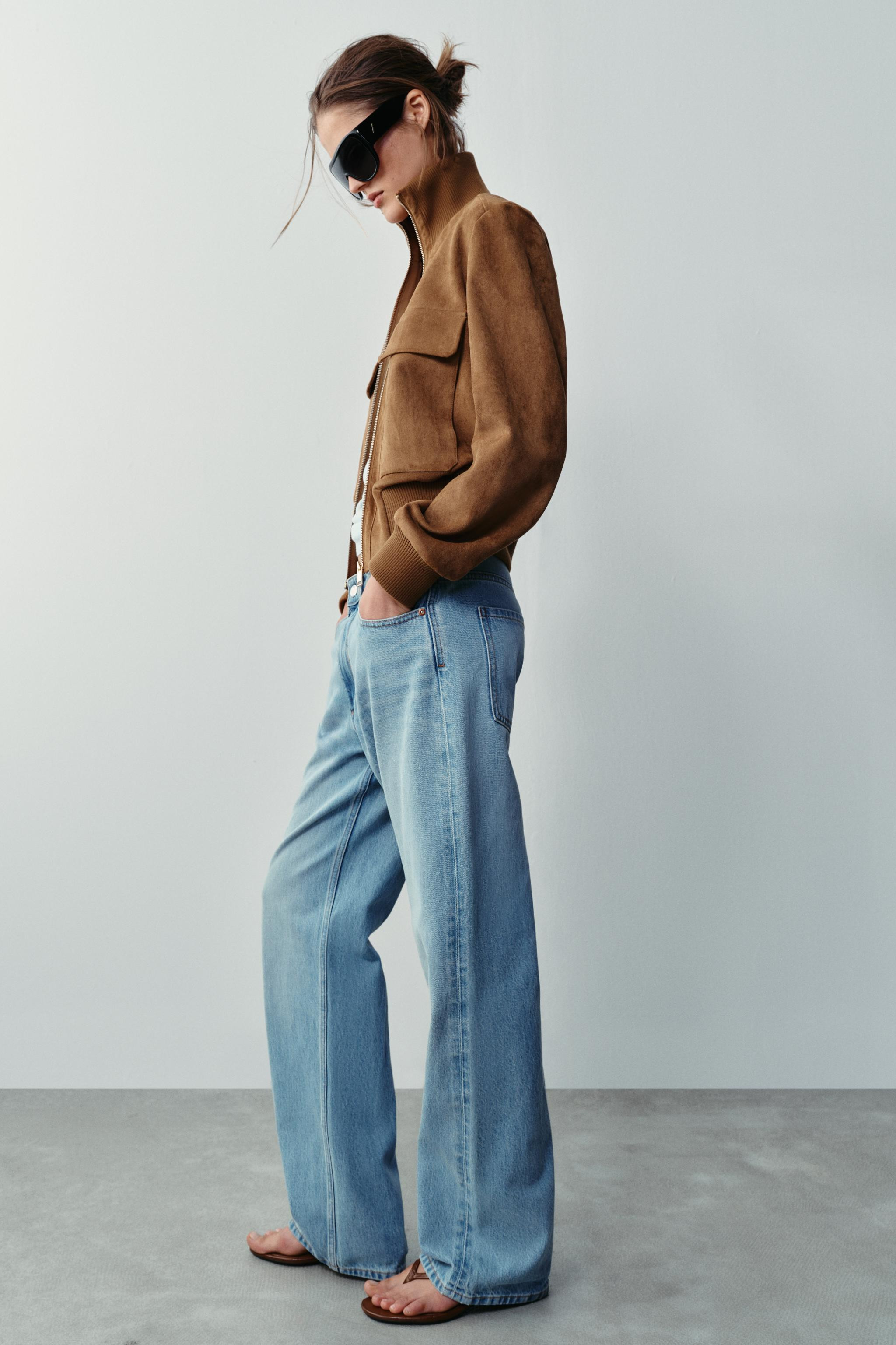 FAUX SUEDE BOMBER JACKET | Zara US
