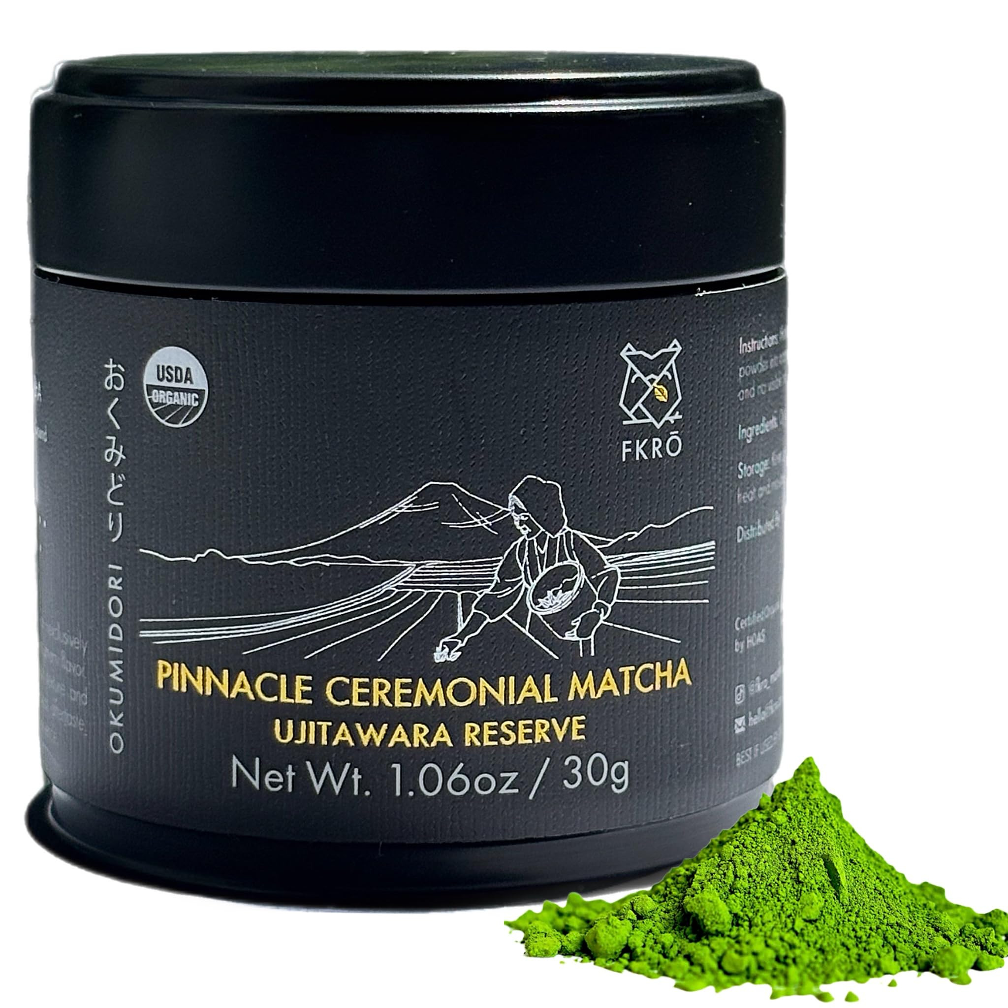 FKRO Pinnacle Reserve Ceremonial Matcha Green Tea Powder | Ujitawara, Japan | Single-Cultivar Oku... | Amazon (US)