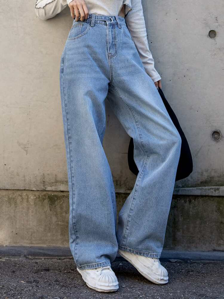 DAZY High Waist Wide Leg Jeans | SHEIN