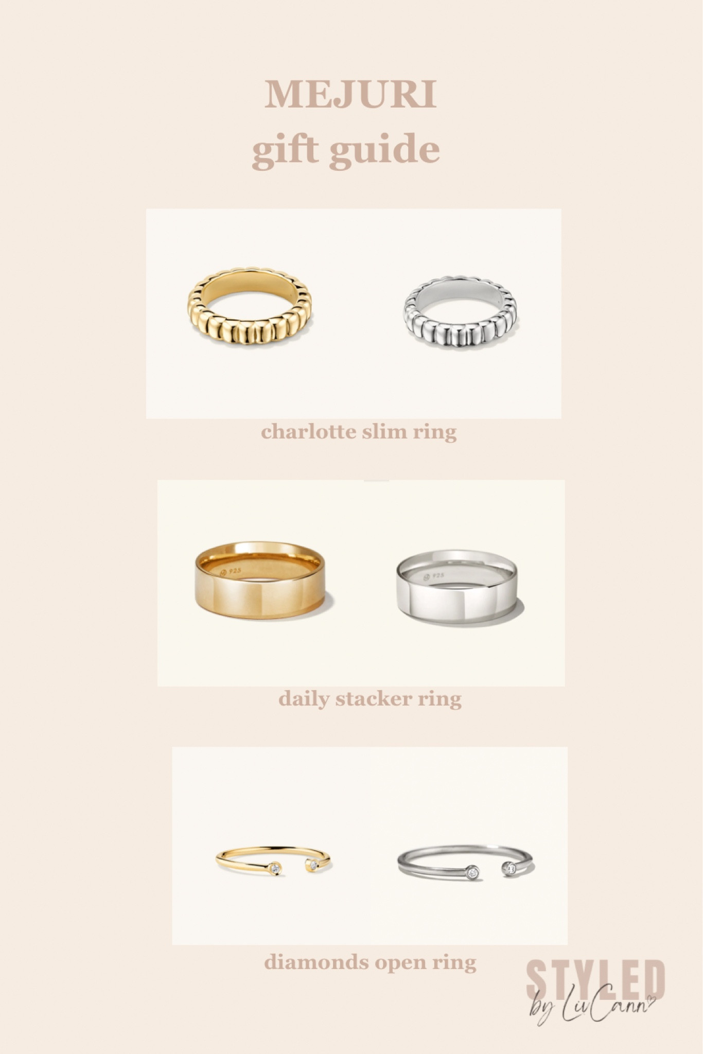 Mejuri ring gift guide. I love gifting stackable rings! & how cute are these. 

Mejuri has your go-to stackable ring combos ❤️

#LTKGiftGuide #LTKCyberWeek #LTKHoliday