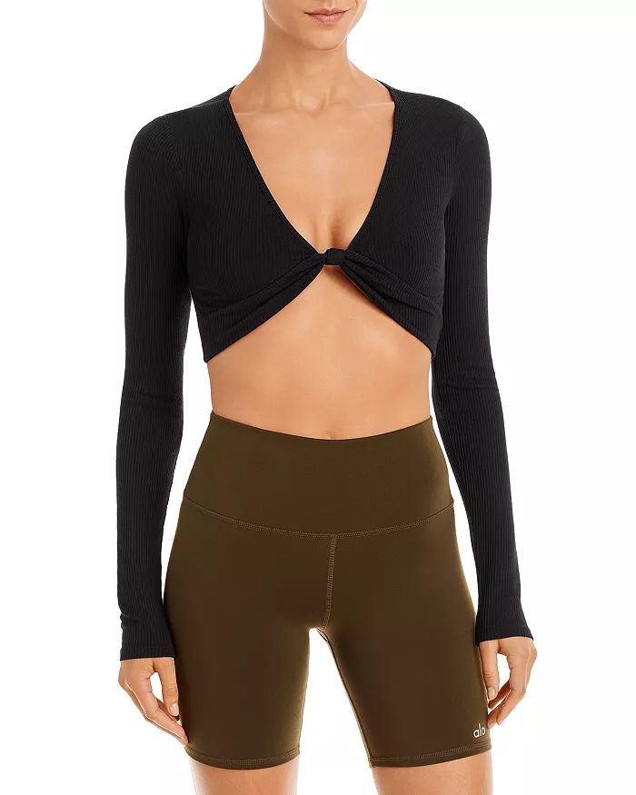 Ribbed Knotty Long Sleeve Top | Bloomingdale's (US)