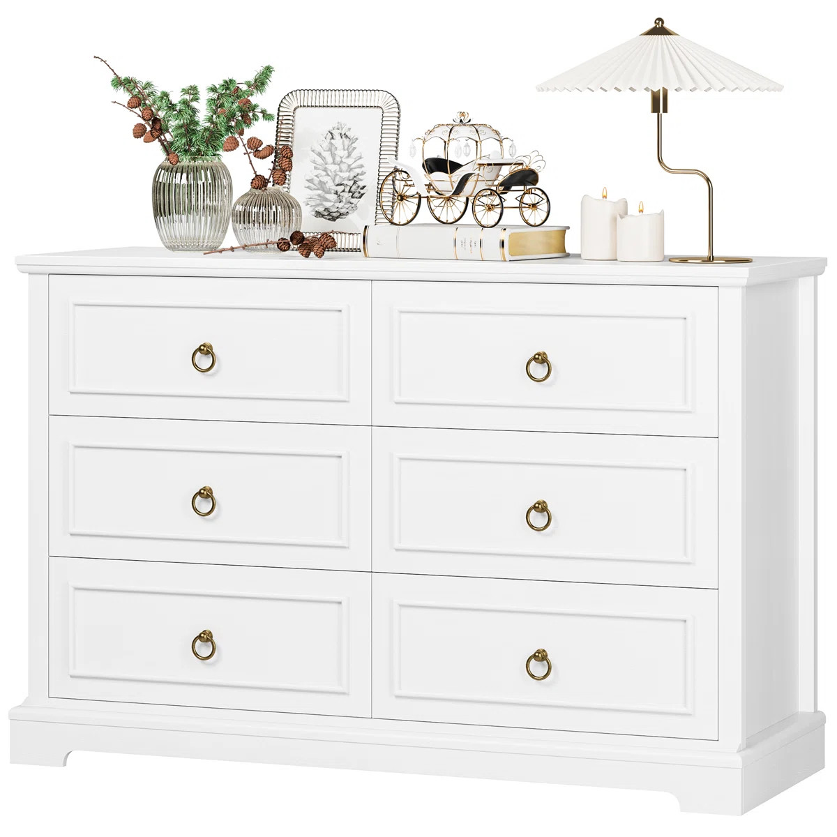 Lamyla 6 Drawer 47.2" W Double Dresser | Wayfair North America