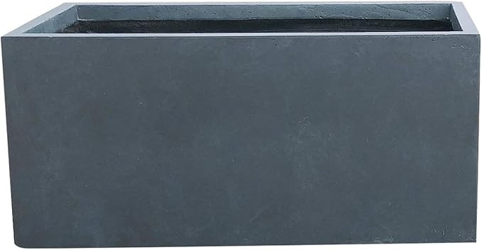 Kante 31.1" L Long Rectangular Concrete Planter, Large Outdoor Indoor Garden Pots with Drainage H... | Amazon (US)