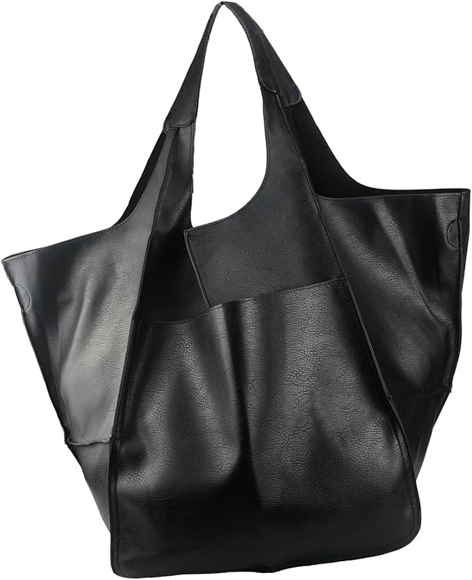 KlaOyer Large Tote Bags For Women,Huge Oversized Leather Tote Bag,Extra Large Capacity Bucket Pur... | Amazon (US)