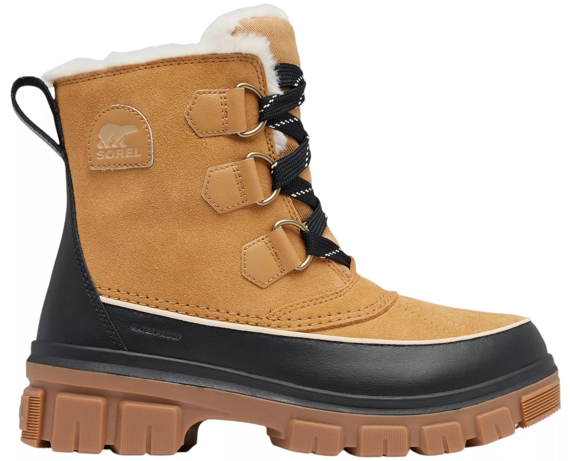 Sorel Women's Tivoli V Waterproof Boot, Size 6, Curry/Black | DICK'S Sporting Goods