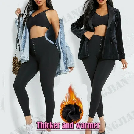 Lilvigor Fleece Lined Leggings Women - High Waisted Winter Yoga Pants Tummy Control Soft Thermal War | Walmart (US)