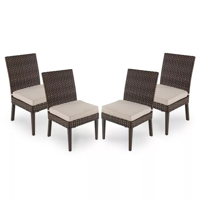 Halsted 4pk All-Weather Wicker Patio Dining Chair - Threshold™ | Target