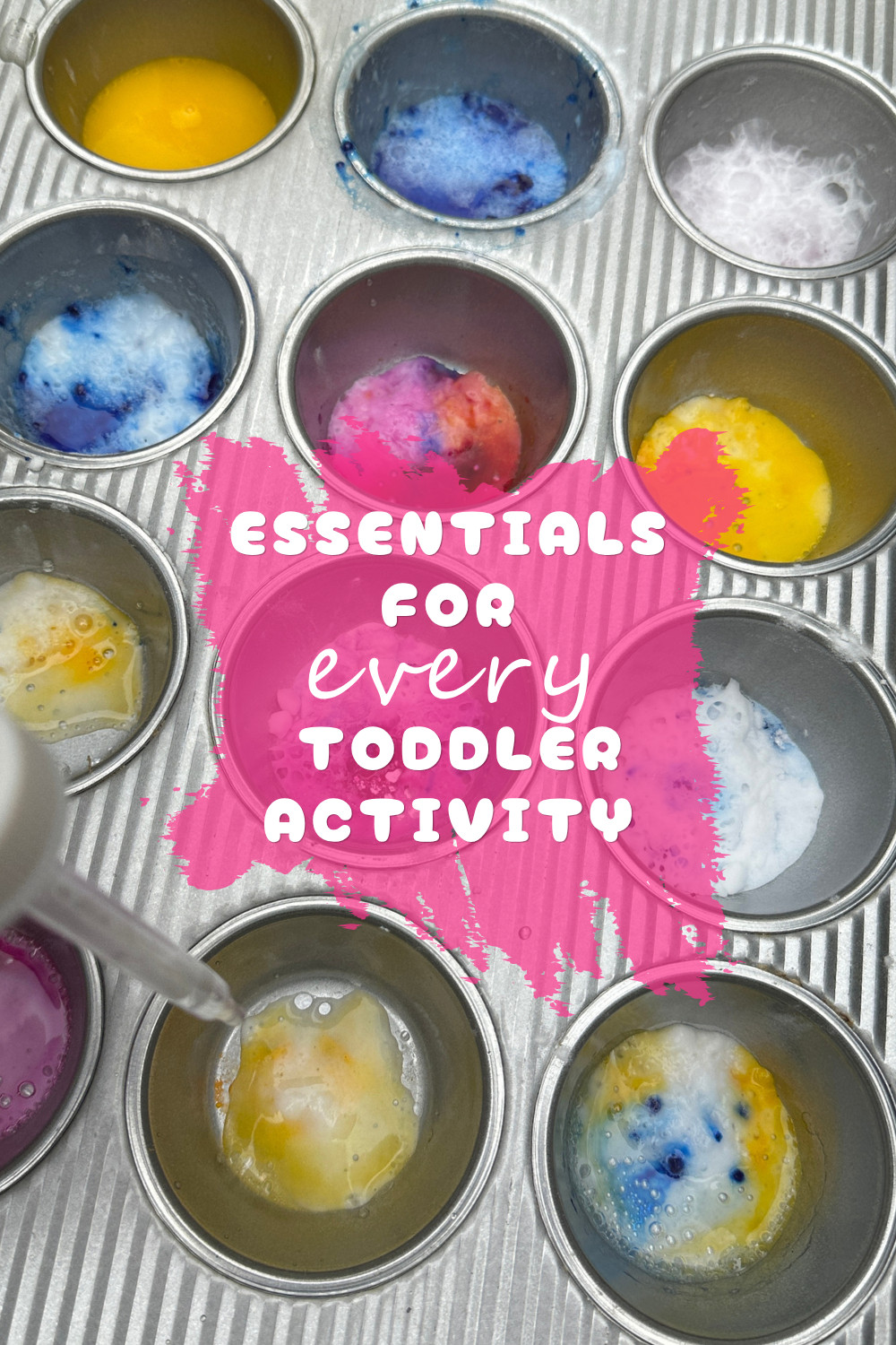 Low lift, easy toddler activities are all about the setup. These are the few items I use for almost every activity (low prep, easy cleanup, and actually keep them engaged). 

 