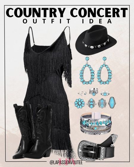 Step out in style with a tassel bohemian dress, cowgirl hat, and classic boots. Accessorize with a statement belt and layered jewelry for a perfect festival-ready look that blends boho charm with western flair. 

#LTKFestival #LTKFindsUnder100 #LTKStyleTip