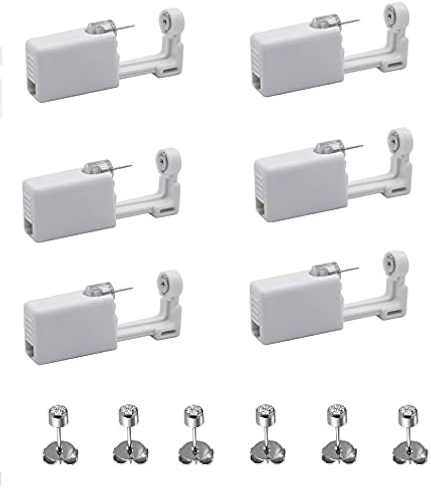 Pimoys 4pcs Painless Ear Piercing Gun Disposable Safety Asepsis Piercing Tool Kit with Ear Studs | Amazon (US)