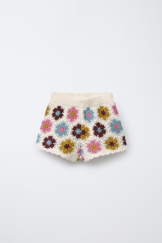 CROCHET KNIT SHORTS | Zara US