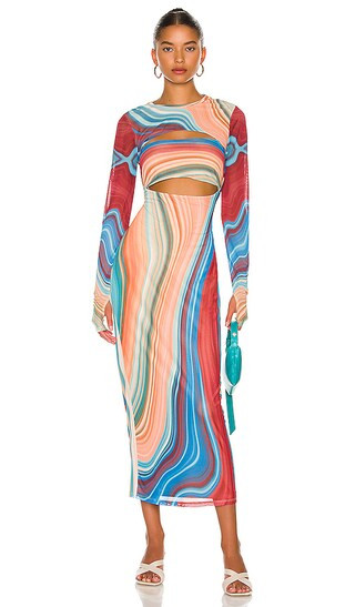 Matera Dress in Blue Abstract | Revolve Clothing (Global)