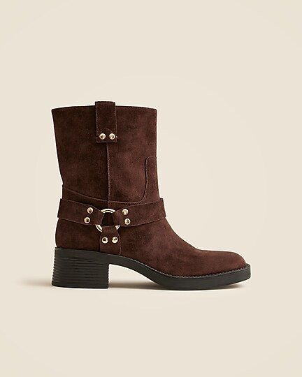Moto ankle boots in suede | J. Crew US