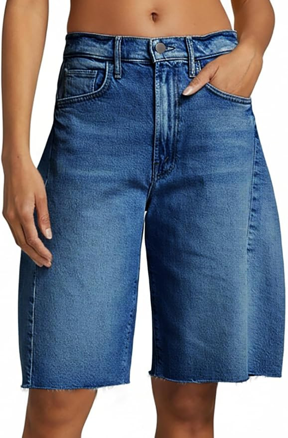 Cicy Bell Womens Summer High Waisted Jeans Shorts Casual Wide Leg Bermuda Jorts Baggy Denim Short... | Amazon (US)