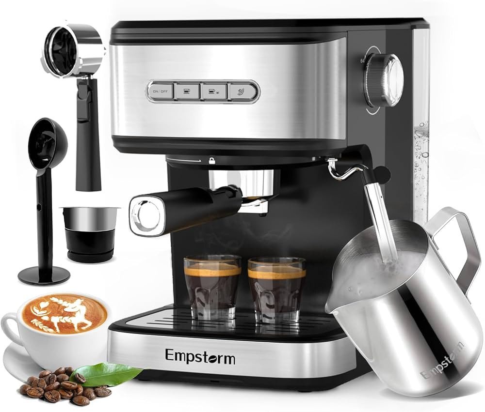 20 Bar Espresso Machine, Cappuccino Machines with Milk Frother Steam Wand, Latte Machine for Home... | Amazon (US)