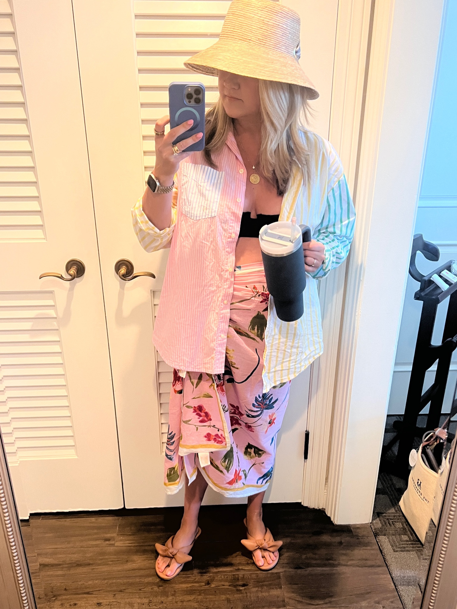 Bucket hat is Sarah Bray, but posted some similar options.

Pareo is Sunshine Tienda (so many cute patterns available)

Bikini is Vetchy

Sandals are Target, and linked this year’s version

#LTKtravel #LTKswim #LTKstyletip