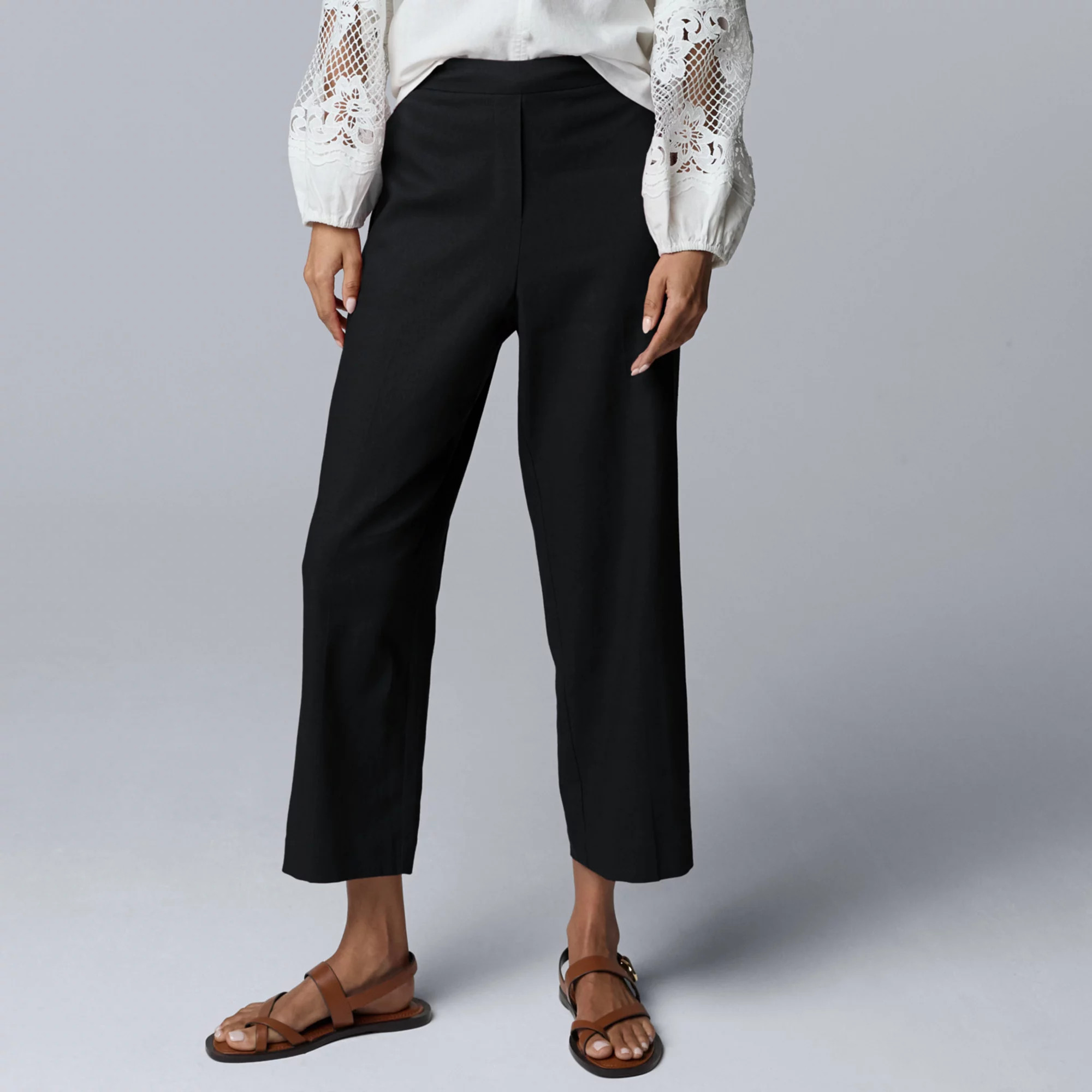 Women's Simply Vera Vera Wang Relaxed Linen Pull-On Pants | Kohl's