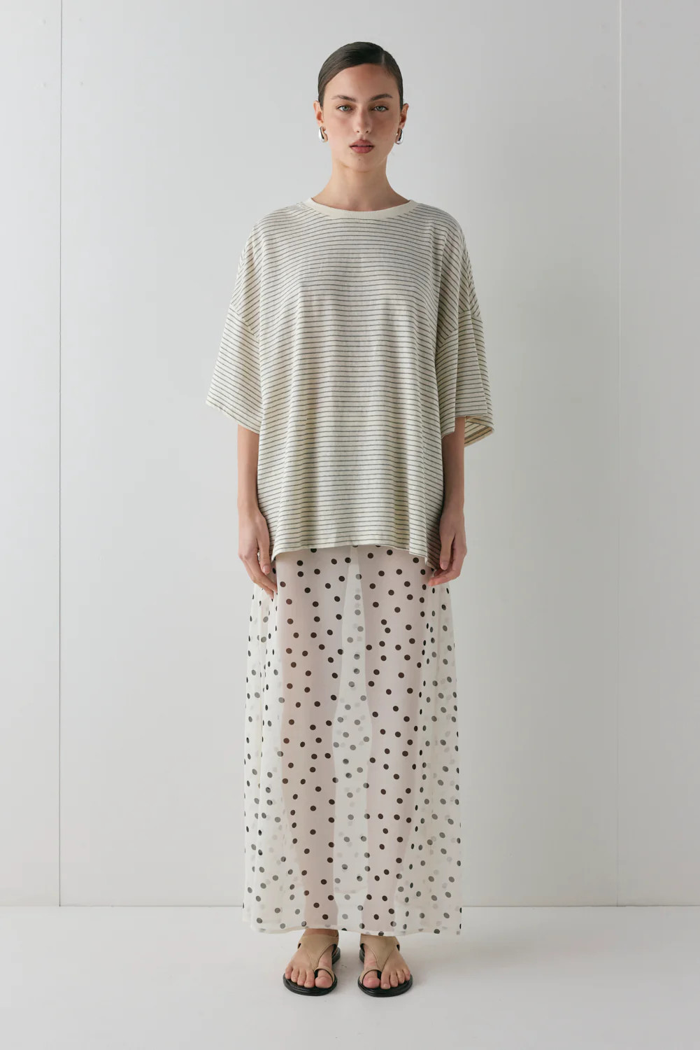 Willow Tee Grey Stripe | VRG Grl