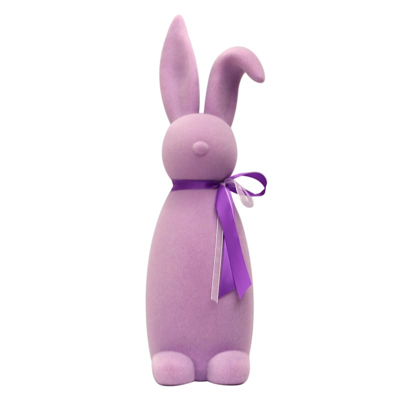 Bunny Brights Purple Flocked Bunny, 26" | At Home