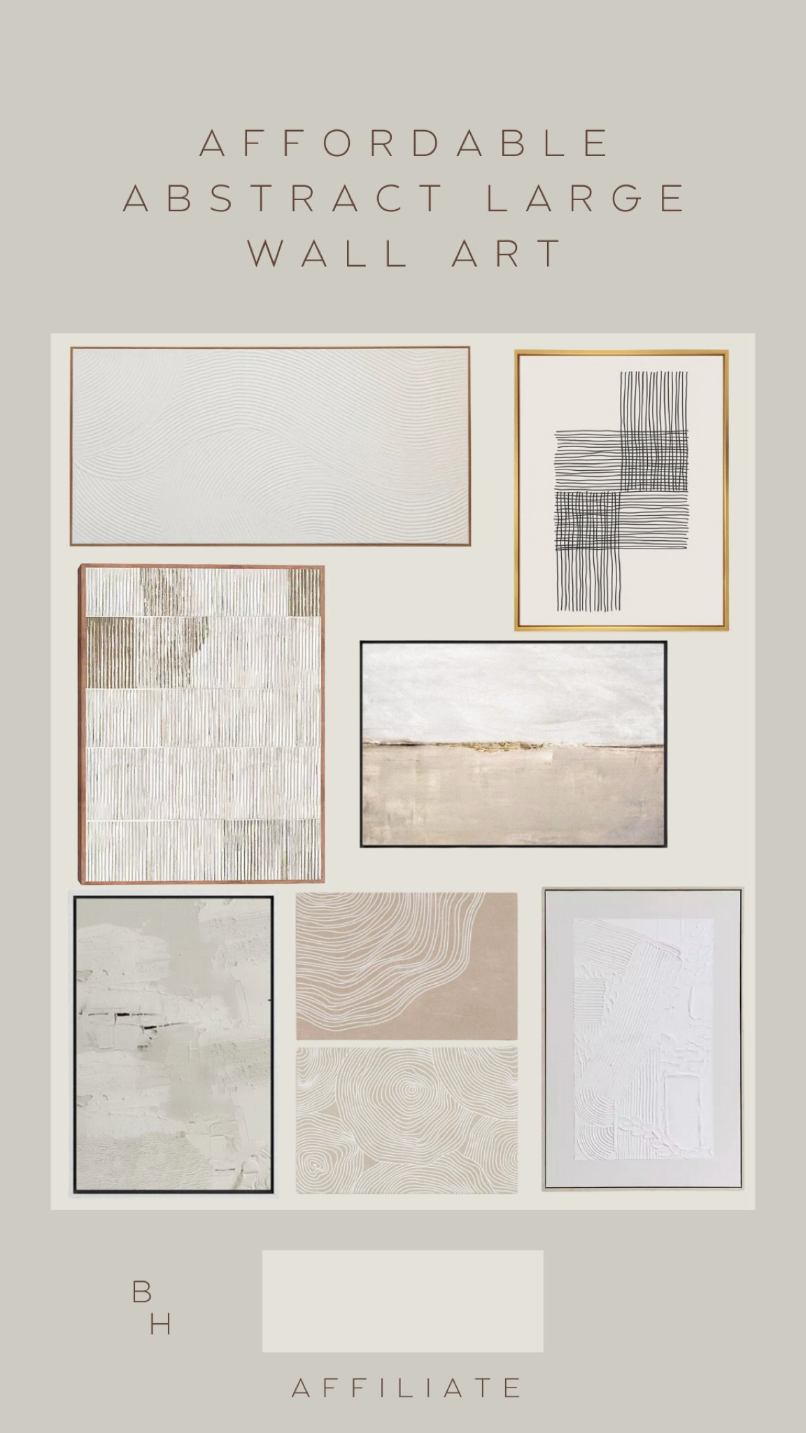 Affordable abstract large wall art options! 

#LTKhome #LTKstyletip #LTKMostLoved